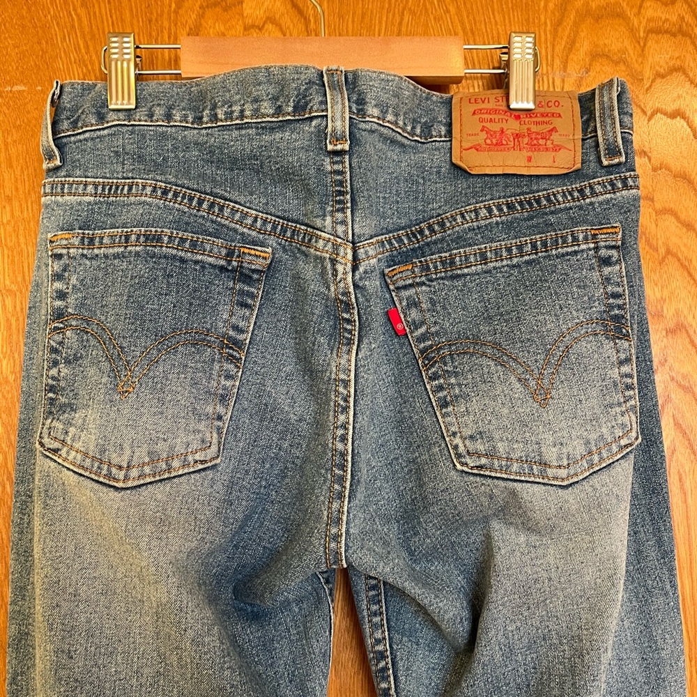 Levi's Blue Wide-Leg Jeans with Back Pocket Arcuate